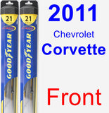 Front Wiper Blade Pack for 2011 Chevrolet Corvette - Hybrid