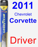 Driver Wiper Blade for 2011 Chevrolet Corvette - Hybrid