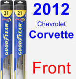 Front Wiper Blade Pack for 2012 Chevrolet Corvette - Hybrid