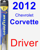 Driver Wiper Blade for 2012 Chevrolet Corvette - Hybrid