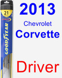 Driver Wiper Blade for 2013 Chevrolet Corvette - Hybrid