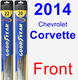 Front Wiper Blade Pack for 2014 Chevrolet Corvette - Hybrid