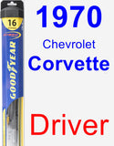 Driver Wiper Blade for 1970 Chevrolet Corvette - Hybrid