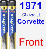 Front Wiper Blade Pack for 1971 Chevrolet Corvette - Hybrid
