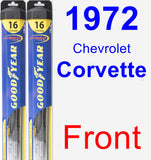 Front Wiper Blade Pack for 1972 Chevrolet Corvette - Hybrid