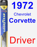 Driver Wiper Blade for 1972 Chevrolet Corvette - Hybrid