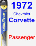 Passenger Wiper Blade for 1972 Chevrolet Corvette - Hybrid
