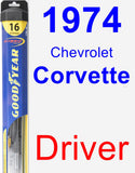 Driver Wiper Blade for 1974 Chevrolet Corvette - Hybrid