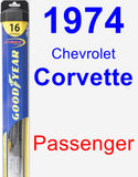Passenger Wiper Blade for 1974 Chevrolet Corvette - Hybrid