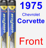 Front Wiper Blade Pack for 1975 Chevrolet Corvette - Hybrid