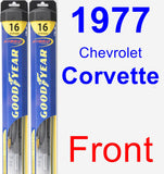 Front Wiper Blade Pack for 1977 Chevrolet Corvette - Hybrid