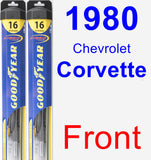 Front Wiper Blade Pack for 1980 Chevrolet Corvette - Hybrid