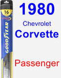 Passenger Wiper Blade for 1980 Chevrolet Corvette - Hybrid