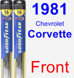 Front Wiper Blade Pack for 1981 Chevrolet Corvette - Hybrid