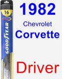 Driver Wiper Blade for 1982 Chevrolet Corvette - Hybrid