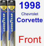 Front Wiper Blade Pack for 1998 Chevrolet Corvette - Hybrid