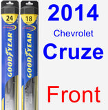 Front Wiper Blade Pack for 2014 Chevrolet Cruze - Hybrid