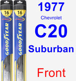 Front Wiper Blade Pack for 1977 Chevrolet C20 Suburban - Hybrid