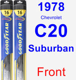 Front Wiper Blade Pack for 1978 Chevrolet C20 Suburban - Hybrid