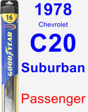 Passenger Wiper Blade for 1978 Chevrolet C20 Suburban - Hybrid