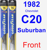 Front Wiper Blade Pack for 1982 Chevrolet C20 Suburban - Hybrid