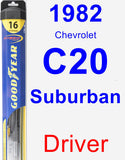 Driver Wiper Blade for 1982 Chevrolet C20 Suburban - Hybrid