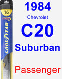 Passenger Wiper Blade for 1984 Chevrolet C20 Suburban - Hybrid