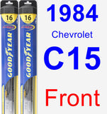 Front Wiper Blade Pack for 1984 Chevrolet C15 - Hybrid