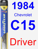 Driver Wiper Blade for 1984 Chevrolet C15 - Hybrid