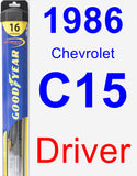 Driver Wiper Blade for 1986 Chevrolet C15 - Hybrid