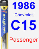 Passenger Wiper Blade for 1986 Chevrolet C15 - Hybrid