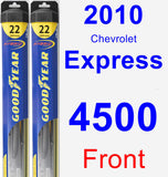 Front Wiper Blade Pack for 2010 Chevrolet Express 4500 - Hybrid