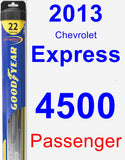 Passenger Wiper Blade for 2013 Chevrolet Express 4500 - Hybrid