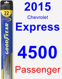Passenger Wiper Blade for 2015 Chevrolet Express 4500 - Hybrid