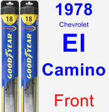 Front Wiper Blade Pack for 1978 Chevrolet El Camino - Hybrid