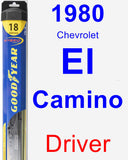 Driver Wiper Blade for 1980 Chevrolet El Camino - Hybrid