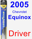 Driver Wiper Blade for 2005 Chevrolet Equinox - Hybrid