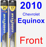 Front Wiper Blade Pack for 2010 Chevrolet Equinox - Hybrid