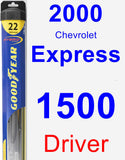Driver Wiper Blade for 2000 Chevrolet Express 1500 - Hybrid