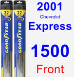 Front Wiper Blade Pack for 2001 Chevrolet Express 1500 - Hybrid