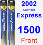 Front Wiper Blade Pack for 2002 Chevrolet Express 1500 - Hybrid