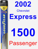 Passenger Wiper Blade for 2002 Chevrolet Express 1500 - Hybrid