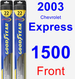 Front Wiper Blade Pack for 2003 Chevrolet Express 1500 - Hybrid