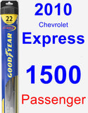 Passenger Wiper Blade for 2010 Chevrolet Express 1500 - Hybrid