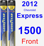 Front Wiper Blade Pack for 2012 Chevrolet Express 1500 - Hybrid