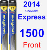 Front Wiper Blade Pack for 2014 Chevrolet Express 1500 - Hybrid