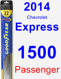 Passenger Wiper Blade for 2014 Chevrolet Express 1500 - Hybrid