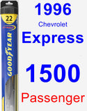 Passenger Wiper Blade for 1996 Chevrolet Express 1500 - Hybrid