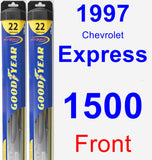 Front Wiper Blade Pack for 1997 Chevrolet Express 1500 - Hybrid