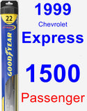 Passenger Wiper Blade for 1999 Chevrolet Express 1500 - Hybrid